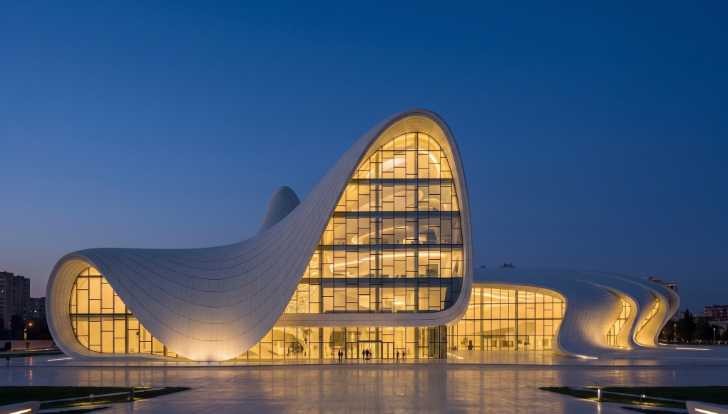 Centre-Heydar-Aliyev-vue-de-face